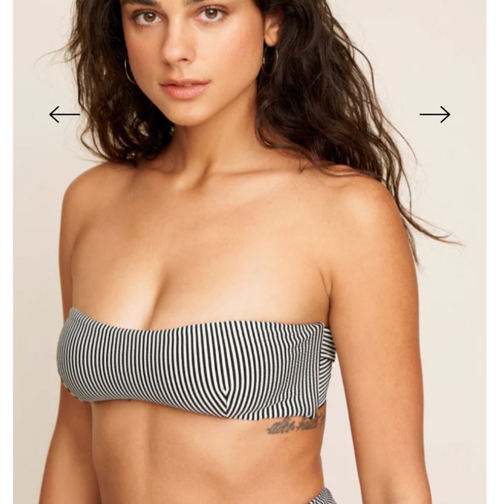 ZONARCH Bikini Coco Top in Stripe NWT